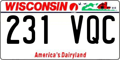 WI license plate 231VQC