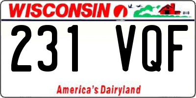 WI license plate 231VQF