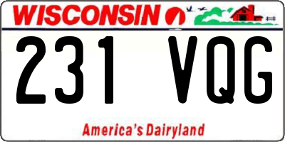 WI license plate 231VQG
