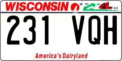 WI license plate 231VQH