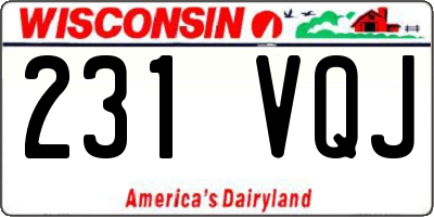WI license plate 231VQJ