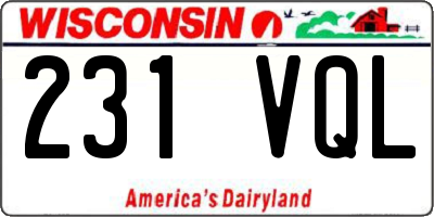 WI license plate 231VQL