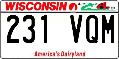 WI license plate 231VQM