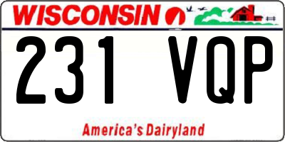 WI license plate 231VQP