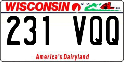 WI license plate 231VQQ