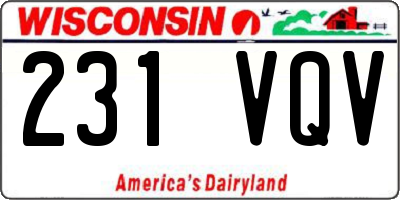WI license plate 231VQV