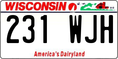 WI license plate 231WJH