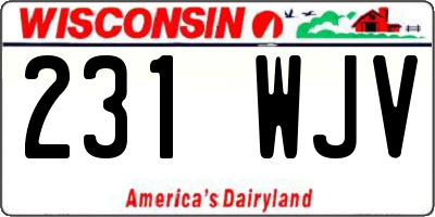 WI license plate 231WJV