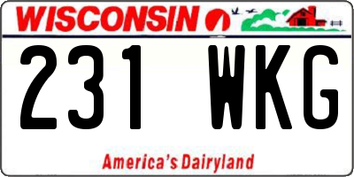WI license plate 231WKG