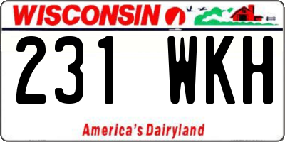 WI license plate 231WKH
