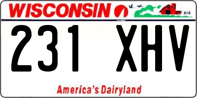 WI license plate 231XHV