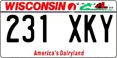 WI license plate 231XKY