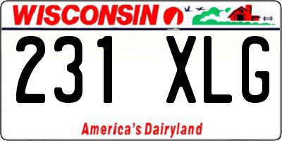 WI license plate 231XLG