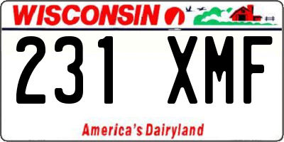 WI license plate 231XMF