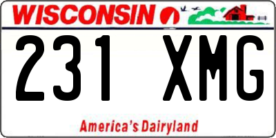 WI license plate 231XMG