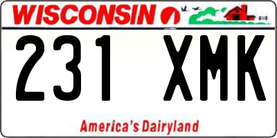 WI license plate 231XMK