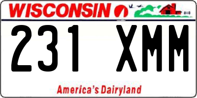 WI license plate 231XMM
