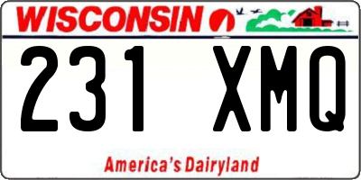 WI license plate 231XMQ