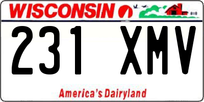 WI license plate 231XMV
