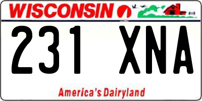 WI license plate 231XNA