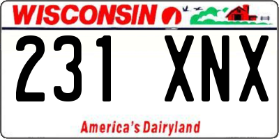 WI license plate 231XNX