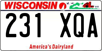 WI license plate 231XQA