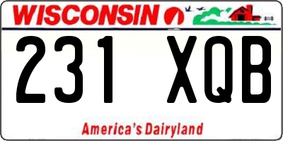 WI license plate 231XQB
