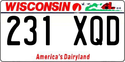 WI license plate 231XQD