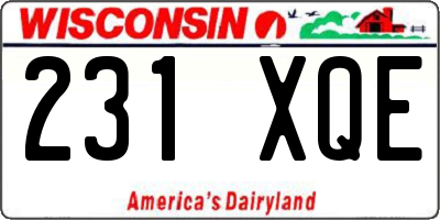WI license plate 231XQE