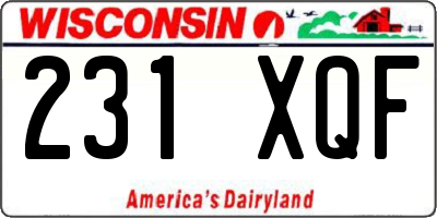 WI license plate 231XQF
