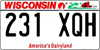 WI license plate 231XQH