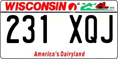 WI license plate 231XQJ