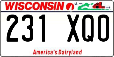 WI license plate 231XQO