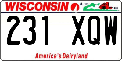 WI license plate 231XQW