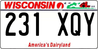 WI license plate 231XQY