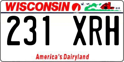 WI license plate 231XRH