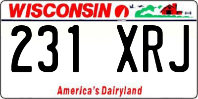 WI license plate 231XRJ