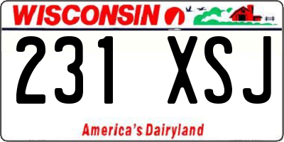 WI license plate 231XSJ