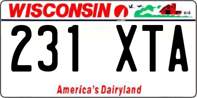 WI license plate 231XTA