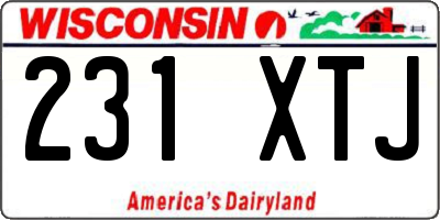 WI license plate 231XTJ