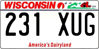 WI license plate 231XUG