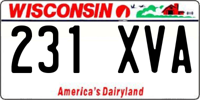 WI license plate 231XVA