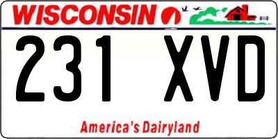 WI license plate 231XVD