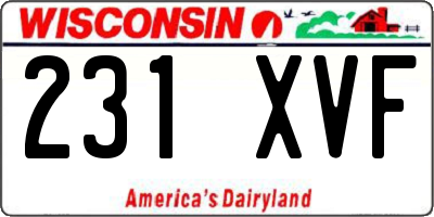 WI license plate 231XVF