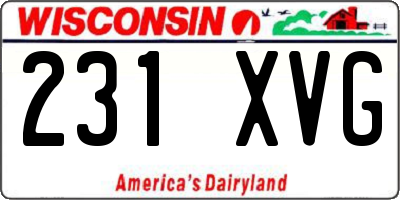 WI license plate 231XVG