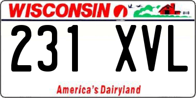 WI license plate 231XVL