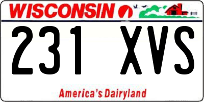 WI license plate 231XVS