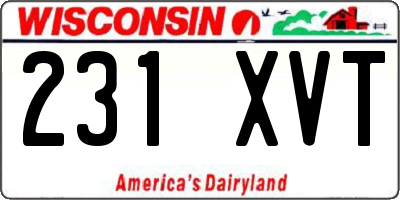 WI license plate 231XVT