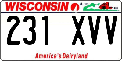 WI license plate 231XVV