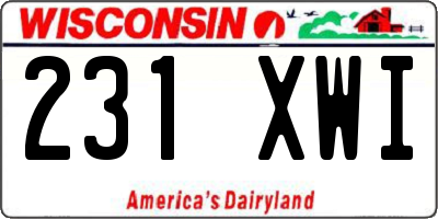 WI license plate 231XWI